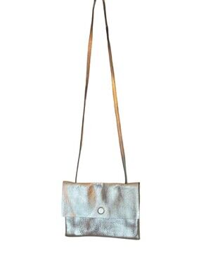 KIN John Lewis Silver Metallic Crossbody Shoulder Evening Bag Vintage